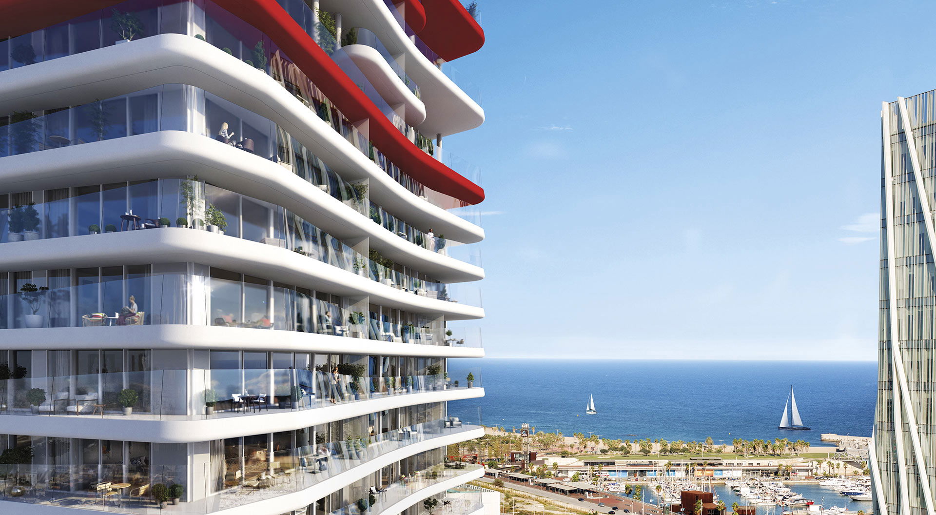 Odile Decq unveils sinuous Antares tower for Barcelona